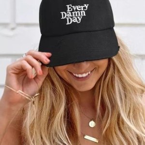 Every Damn Day Embroidery Hollow Out Adjustable Baseball Cap