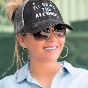 I'll Bring The Alcohol Criss-Cross Baseball Cap - Gray